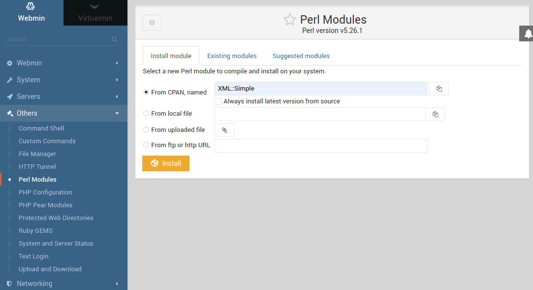 Perl module XMLSimple not installed error when trying to use S3 with