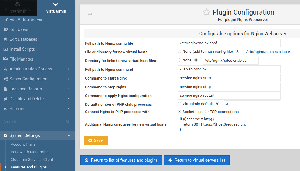 phpmyadmin nginx redirect on localhost